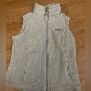 Columbia Light Gray Fleece Vest Size Large